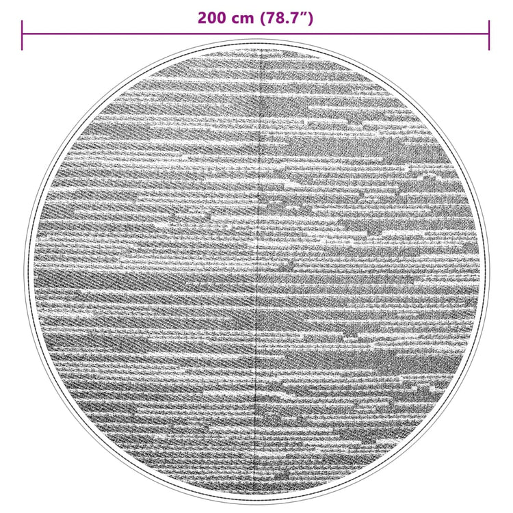 Tappeto da Esterno Grigio Ø200 cm in PP 368484