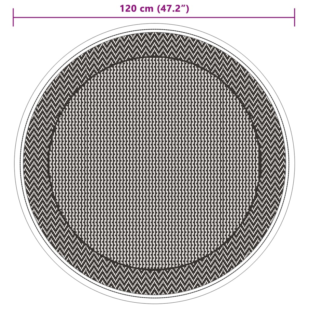 Tappeto da Esterno Verde Ø120 cm in PP 368526