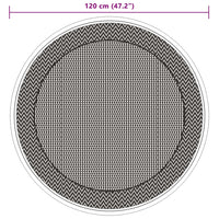 Tappeto da Esterno Verde Ø120 cm in PP 368526