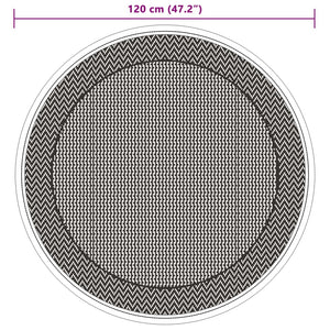 Tappeto da Esterno Verde Ø120 cm in PP 368526