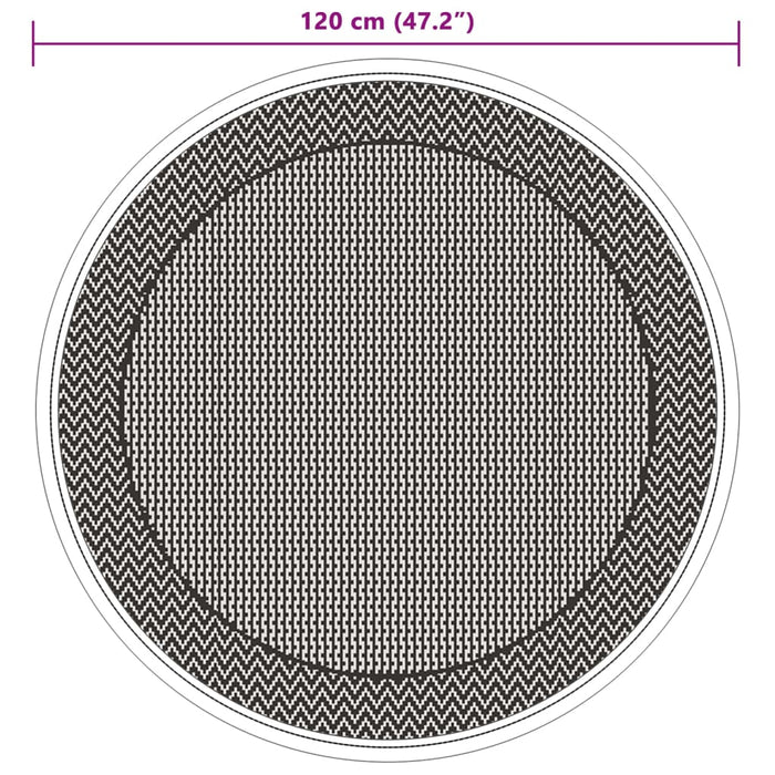 Tappeto da Esterno Verde Ø120 cm in PP 368526