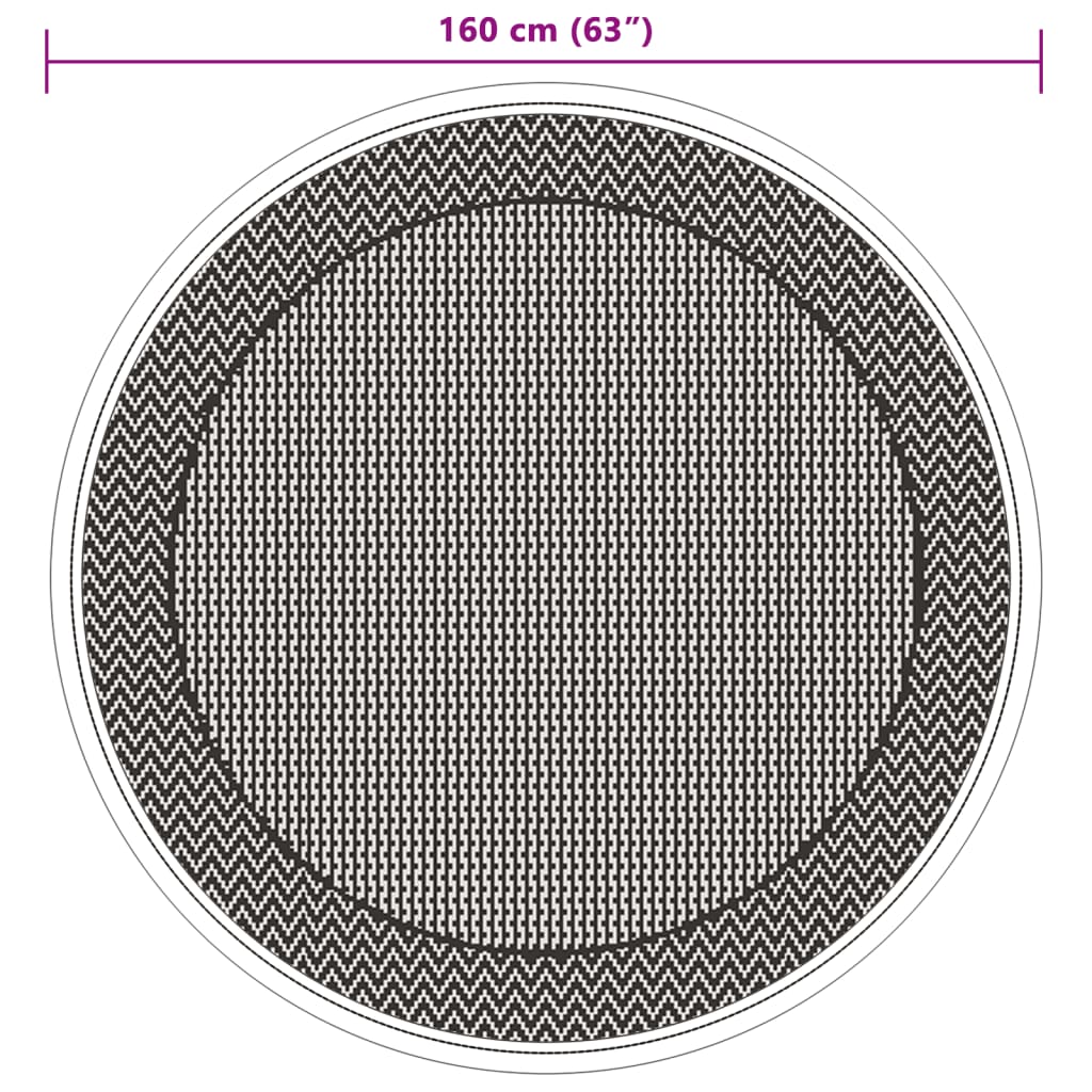 Tappeto da Esterno Verde Ø160 cm in PP 368527