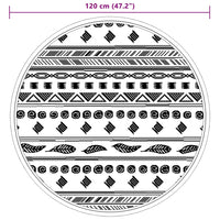 Tappeto da Esterno ARAKIL Grigio Ø120 cm in PP 368530