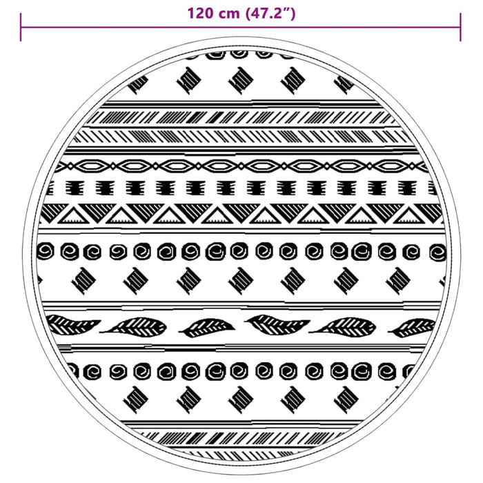 Tappeto da Esterno ARAKIL Grigio Ø120 cm in PP 368530