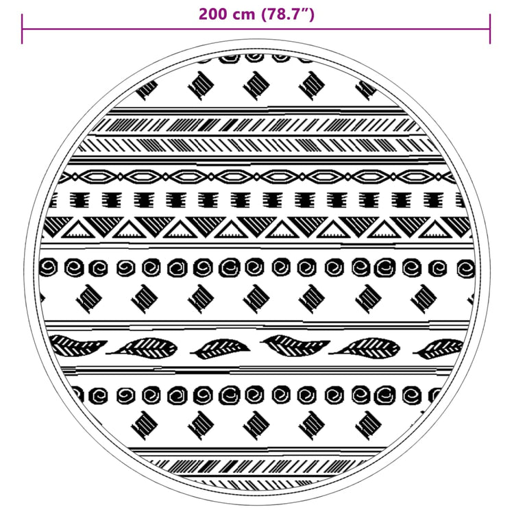 Tappeto da Esterno Grigio Ø200 cm in PP 368532