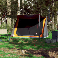 Tenda da Campeggio 2 Persone Grigio e Arancione Impermeabile 94531