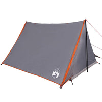 Tenda da Campeggio 2 Persone Grigio e Arancione Impermeabile 94531