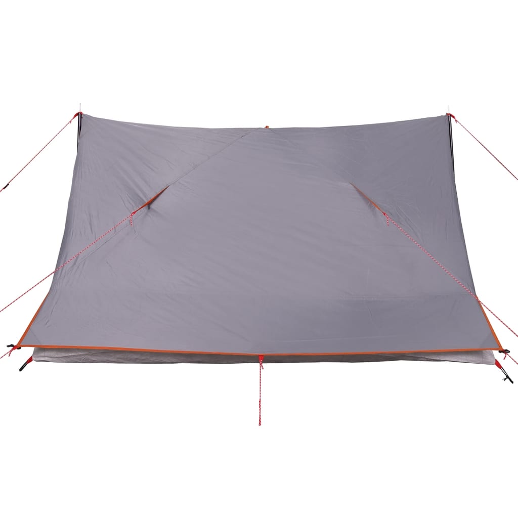 Tenda da Campeggio 2 Persone Grigio e Arancione Impermeabile 94531