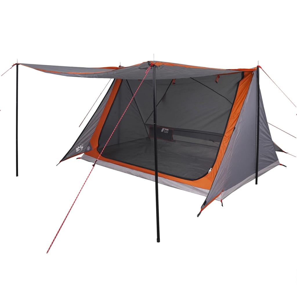 Tenda da Campeggio 2 Persone Grigio e Arancione Impermeabile 94531