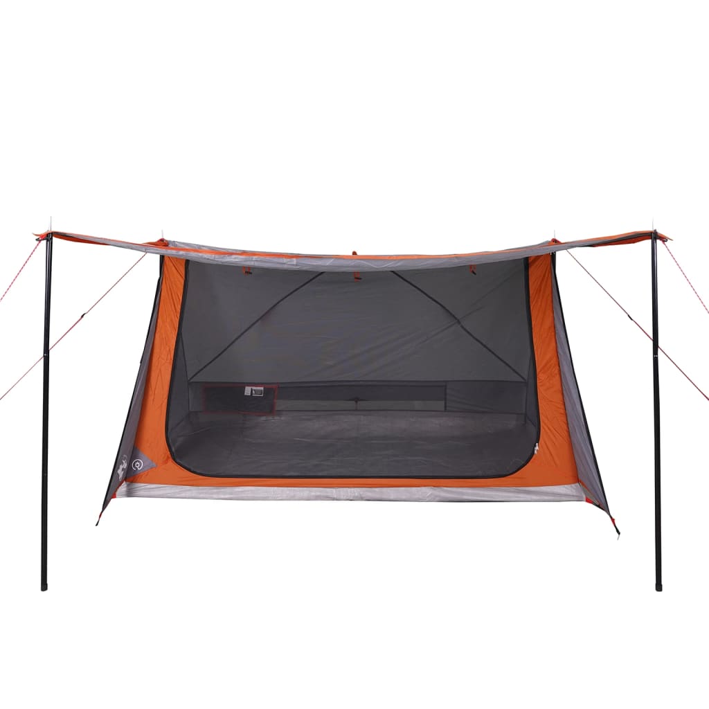 Tenda da Campeggio 2 Persone Grigio e Arancione Impermeabile 94531