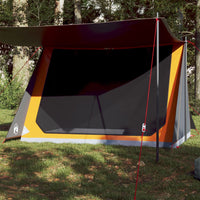 Tenda da Campeggio 2 Persone Grigio e Arancione Impermeabile 94531