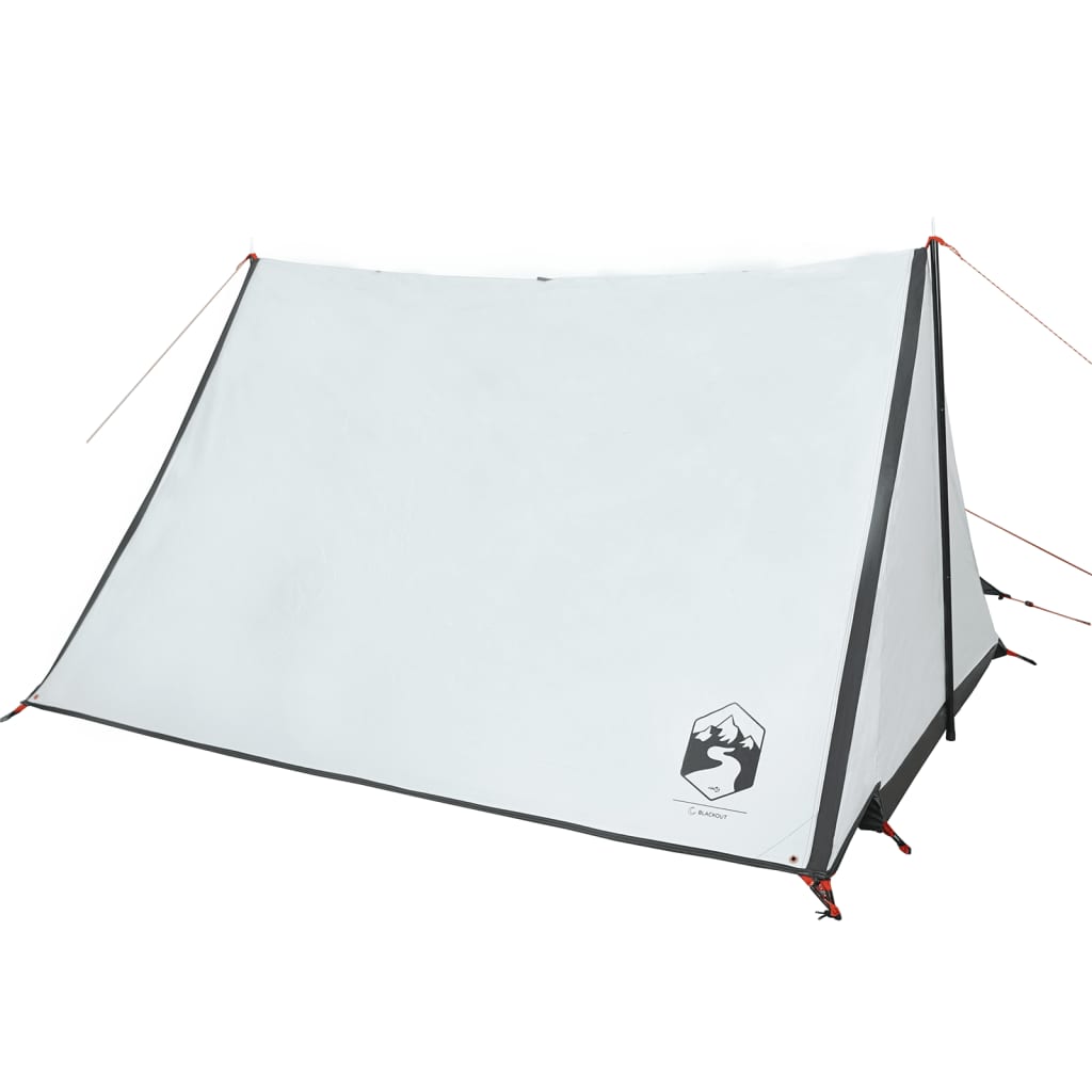 Tenda Campeggio 2 Persone Bianca Tessuto Oscurante Impermeabile 94532