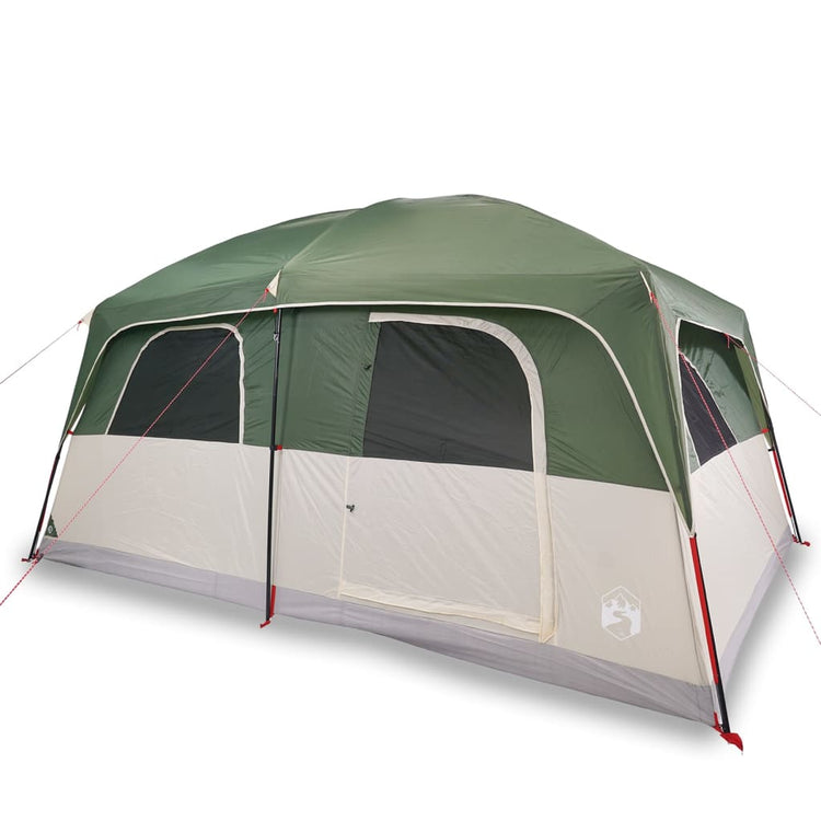 Tenda Familiare Cabina per 10 Persone Verde Impermeabile 94533