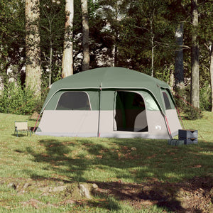 Tenda Familiare Cabina per 10 Persone Verde Impermeabile 94533