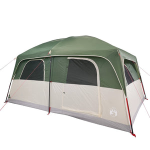 Tenda Familiare Cabina per 10 Persone Verde Impermeabile 94533