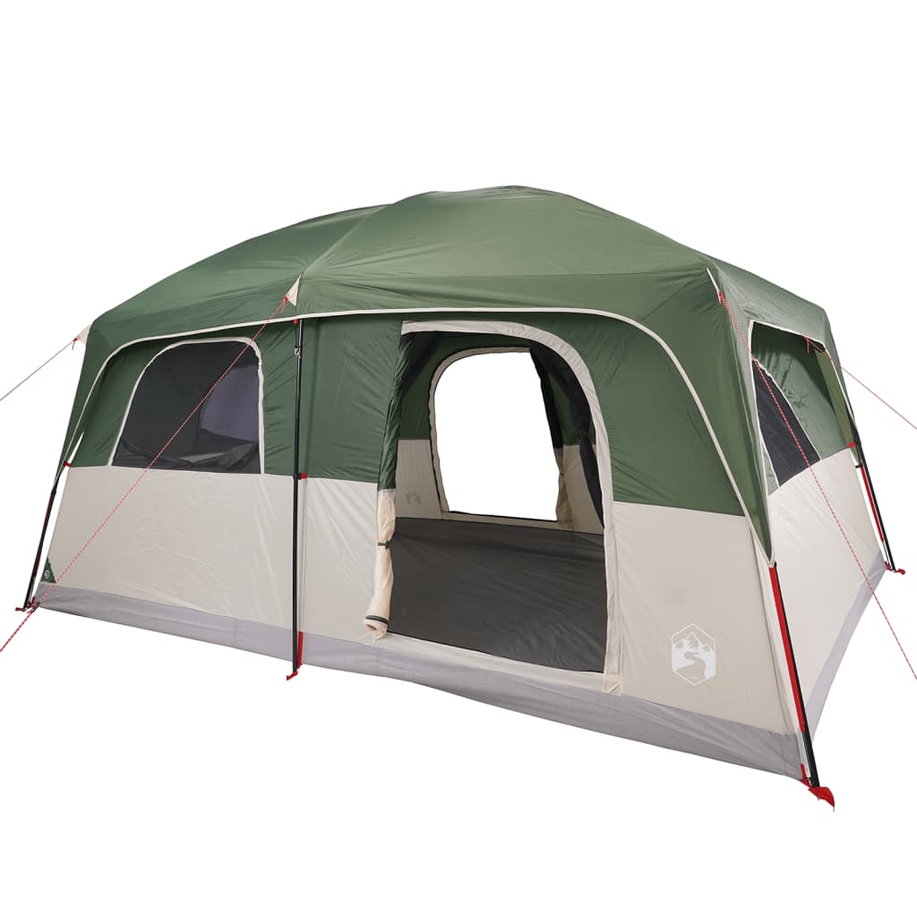 Tenda Familiare Cabina per 10 Persone Verde Impermeabile 94533