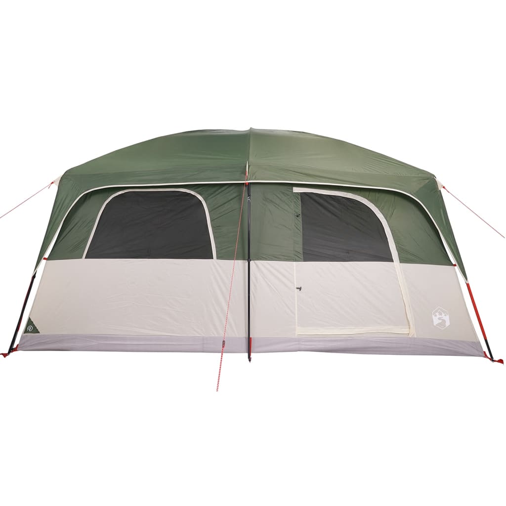 Tenda Familiare Cabina per 10 Persone Verde Impermeabile 94533