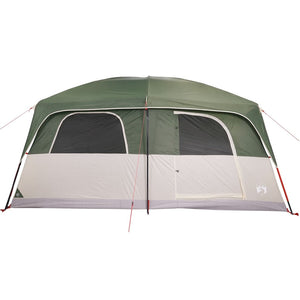 Tenda Familiare Cabina per 10 Persone Verde Impermeabile 94533