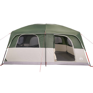 Tenda Familiare Cabina per 10 Persone Verde Impermeabile 94533