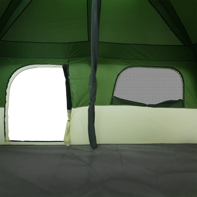 Tenda Familiare Cabina per 10 Persone Verde Impermeabile 94533