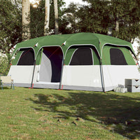 Tenda Familiare a Cabina per 9 Persone Verde Impermeabile 94539