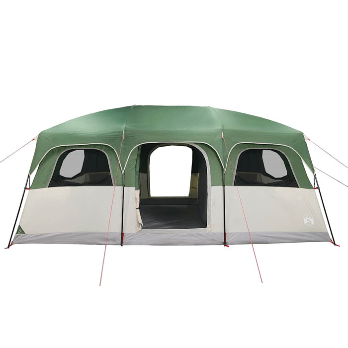 Tenda Familiare a Cabina per 9 Persone Verde Impermeabile 94539