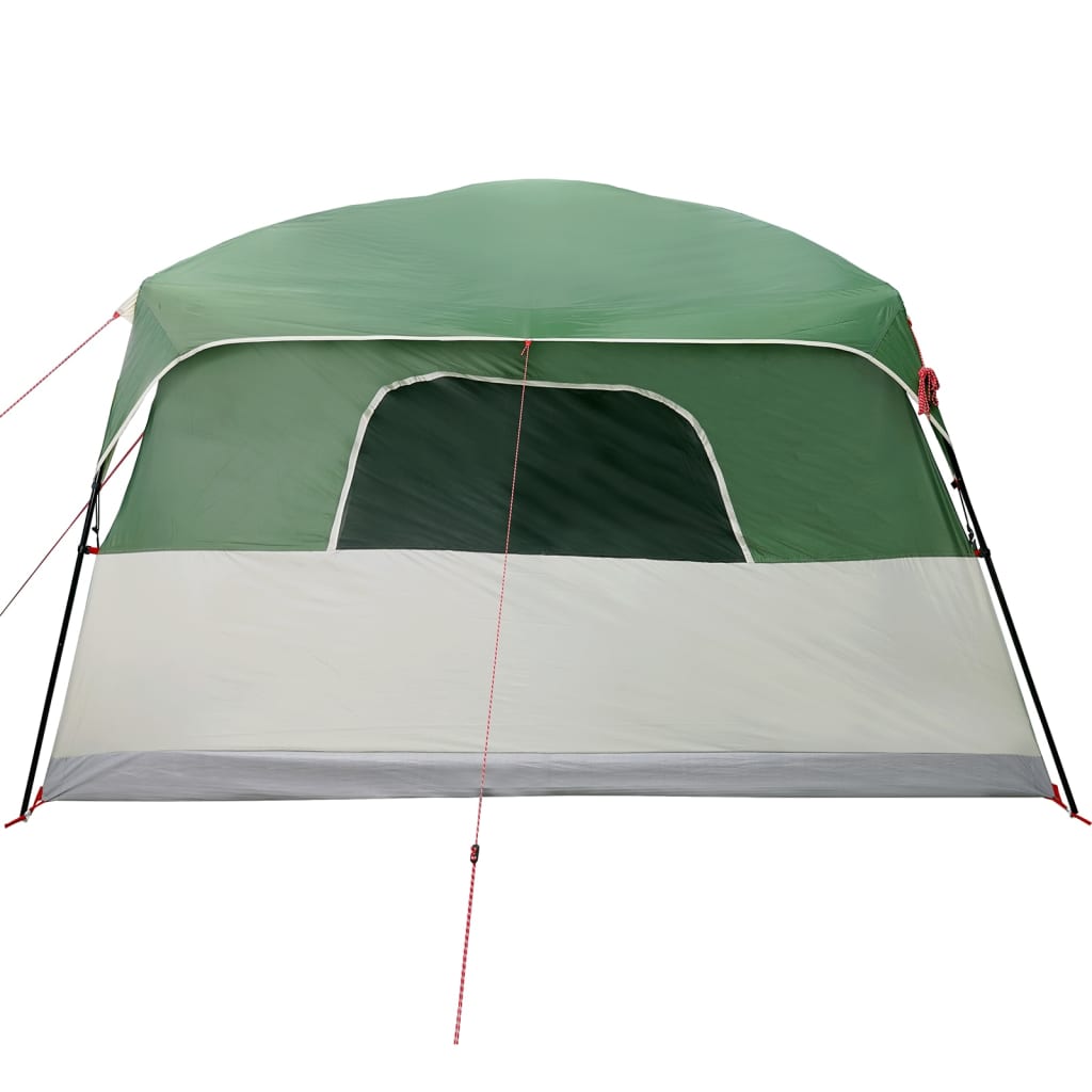 Tenda Familiare a Cabina per 9 Persone Verde Impermeabile 94539