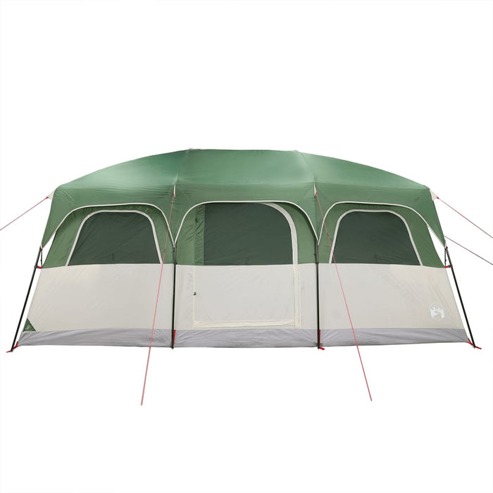 Tenda Familiare a Cabina per 9 Persone Verde Impermeabile 94539