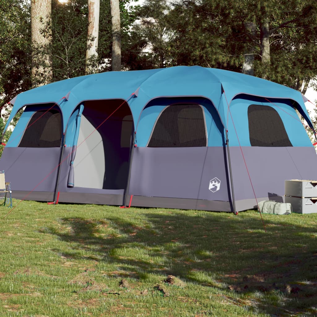 Tenda Familiare Cabina per 9 Persone Blu Impermeabile 94540