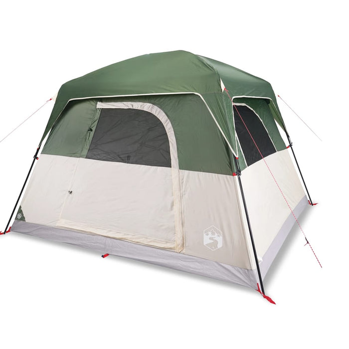 Tenda da Campeggio a Cabina per 4 Persone Verde Impermeabile 94542