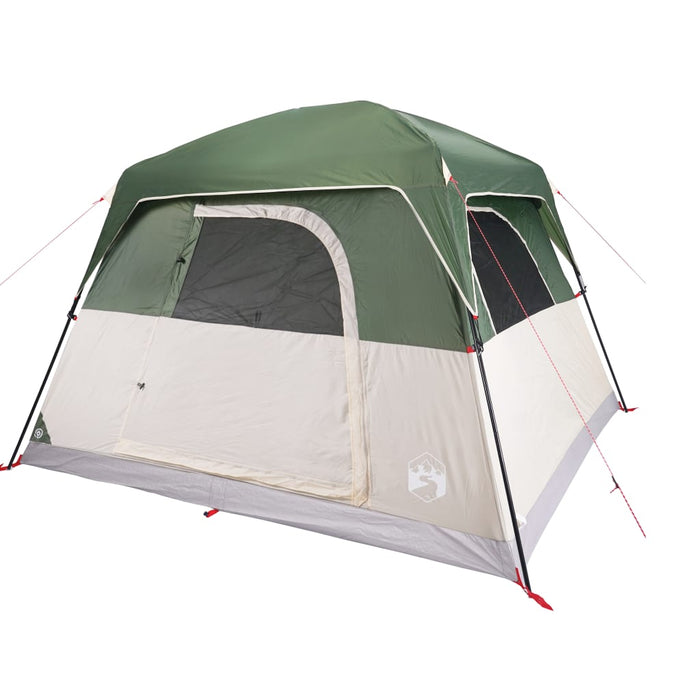 Tenda da Campeggio a Cabina per 4 Persone Verde Impermeabile 94542