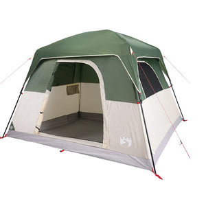 Tenda da Campeggio a Cabina per 4 Persone Verde Impermeabile 94542