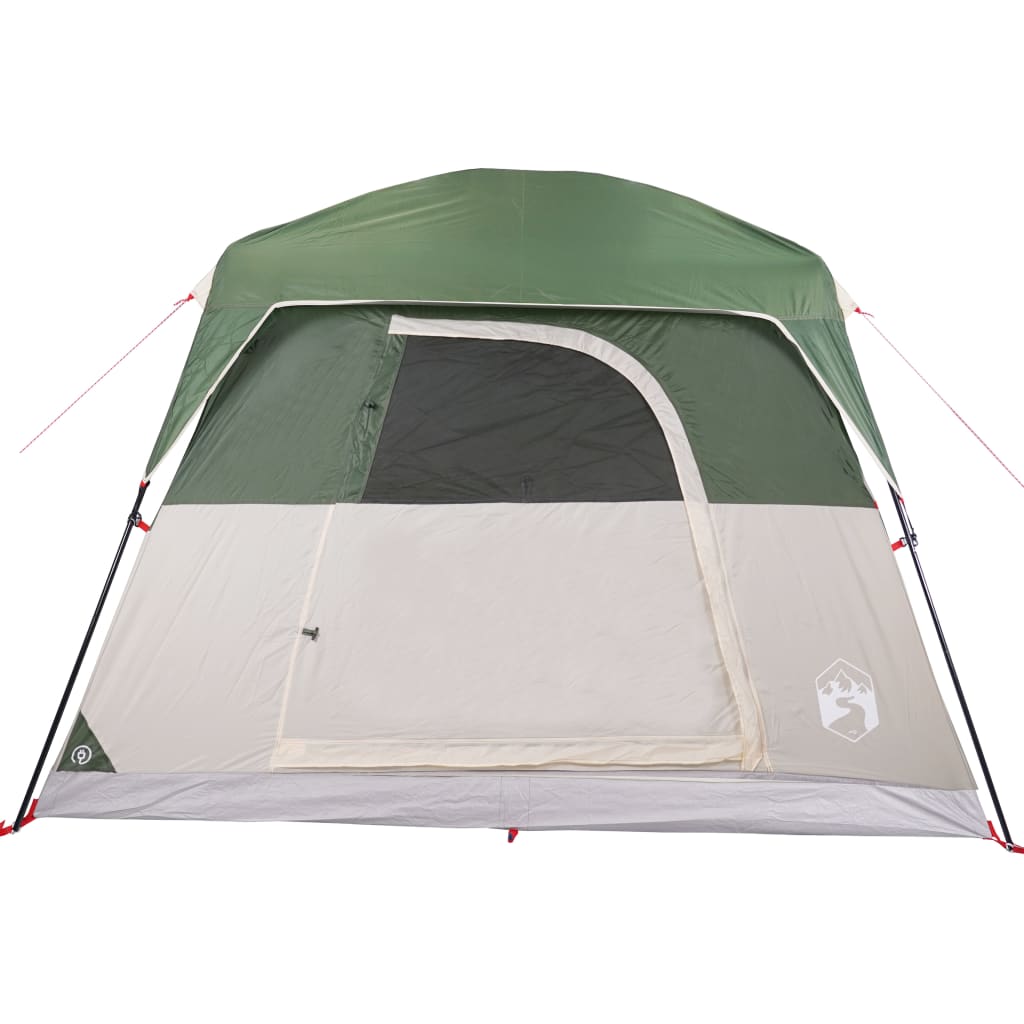 Tenda da Campeggio a Cabina per 4 Persone Verde Impermeabile 94542