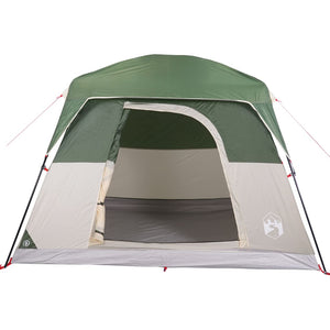 Tenda da Campeggio a Cabina per 4 Persone Verde Impermeabile 94542