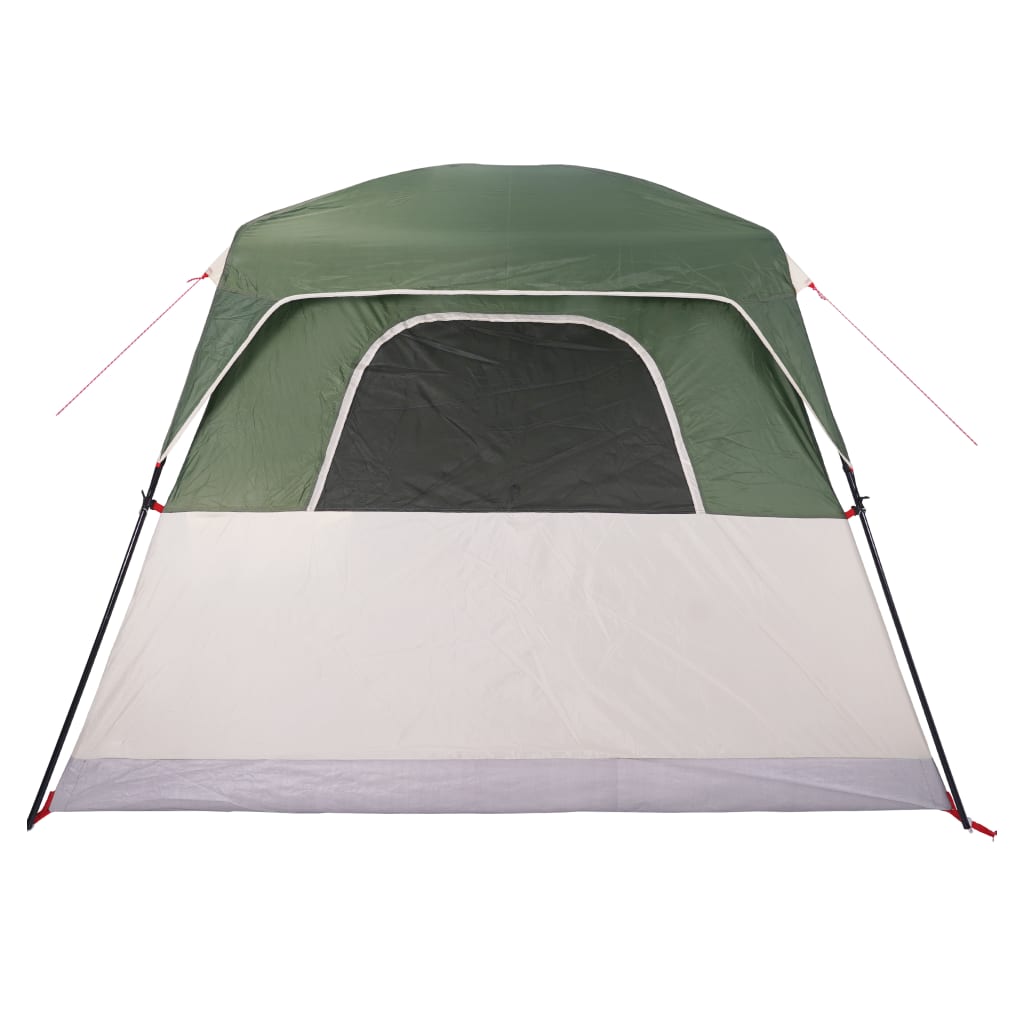 Tenda da Campeggio a Cabina per 4 Persone Verde Impermeabile 94542