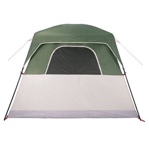 Tenda da Campeggio a Cabina per 4 Persone Verde Impermeabile 94542