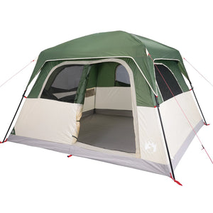 Tenda Familiare Cabina per 6 Persone Verde Impermeabile 94545