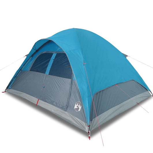 Tenda da Campeggio a Cupola per 4 Persone Blu Impermeabile 94556