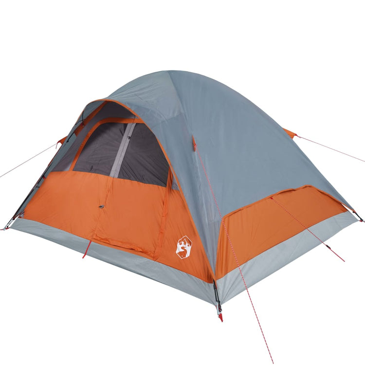 Tenda da Campeggio a Cupola 6 Persone Grigio e Arancione 94557