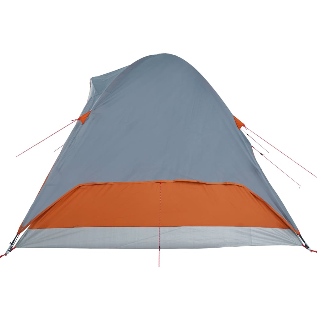 Tenda da Campeggio a Cupola 6 Persone Grigio e Arancione 94557