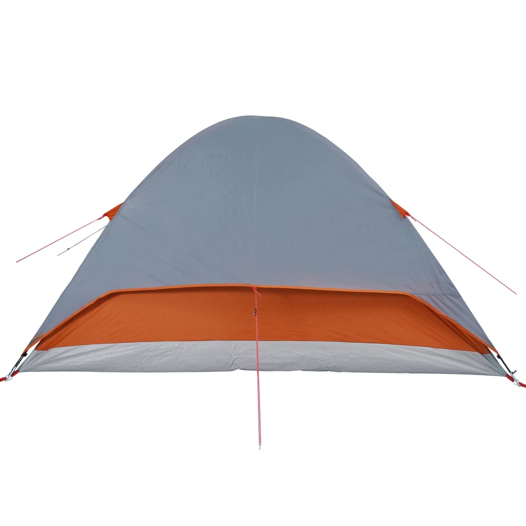 Tenda da Campeggio a Cupola 6 Persone Grigio e Arancione 94557