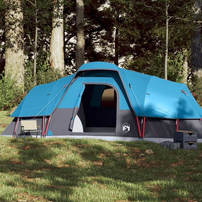 Tenda Familiare a Cupola per 11 Persone Blu Impermeabile 94567