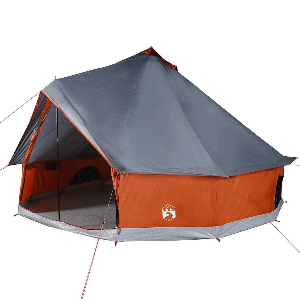 Tenda Familiare Tipi 6 Persone Grigia e Arancione Impermeabile 94587