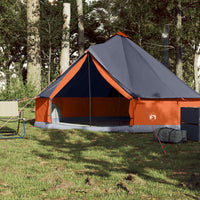 Tenda Familiare Tipi 6 Persone Grigia e Arancione Impermeabile 94587