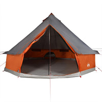 Tenda Familiare Tipi 6 Persone Grigia e Arancione Impermeabile 94587