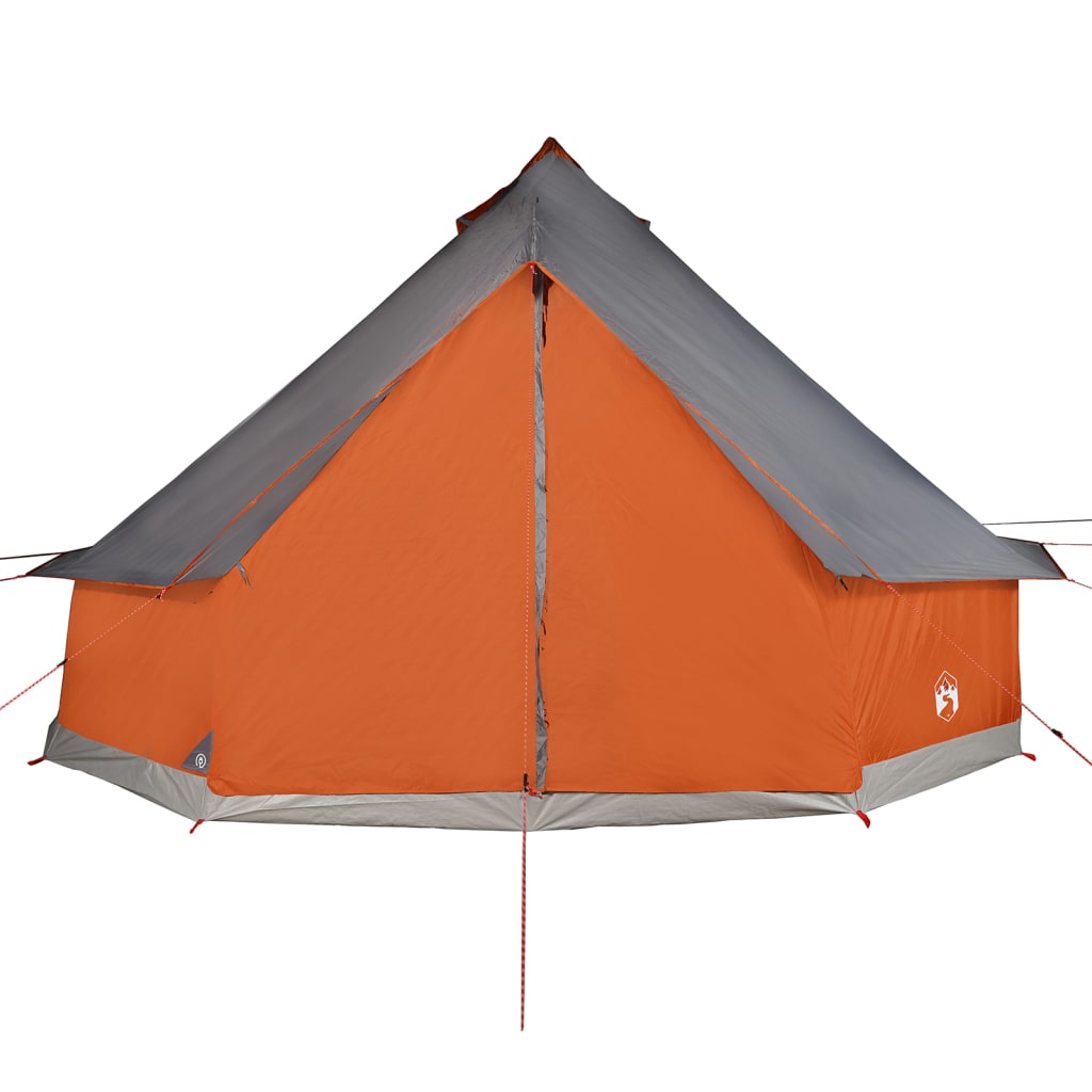 Tenda Familiare Tipi 6 Persone Grigia e Arancione Impermeabile 94587