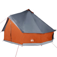 Tenda Familiare Tipi 6 Persone Grigia e Arancione Impermeabile 94587