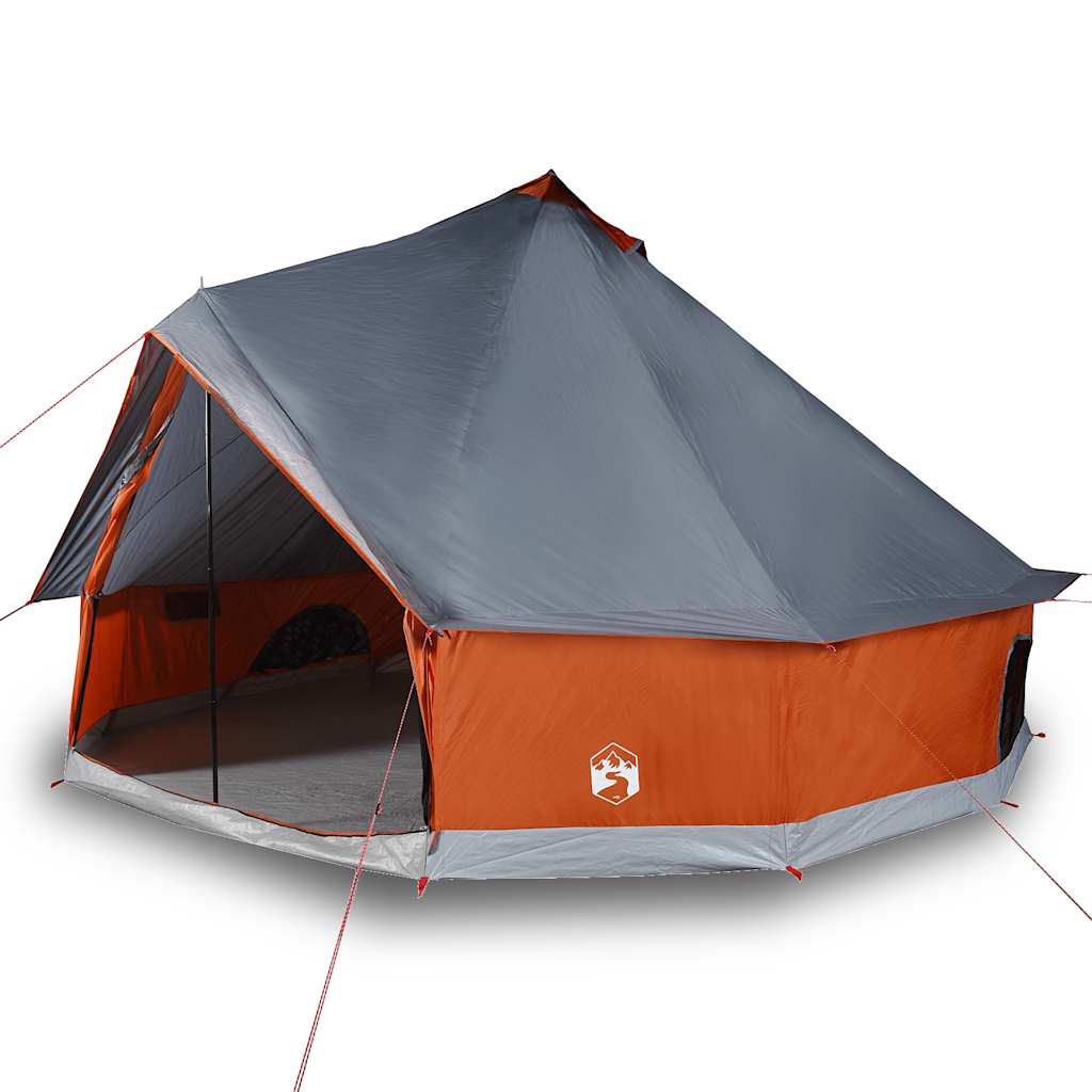 Tenda Familiare Tipi 6 Persone Grigia e Arancione Impermeabile 94587