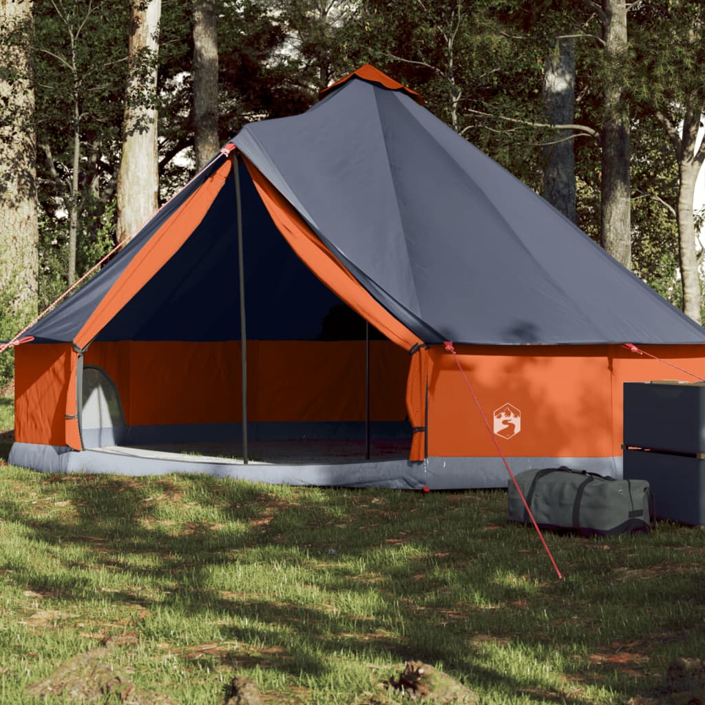 Tenda Familiare Tipi 6 Persone Grigia e Arancione Impermeabile 94587