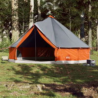 Tenda Familiare Tipi 8 Persone Grigia e Arancione Impermeabile 94593